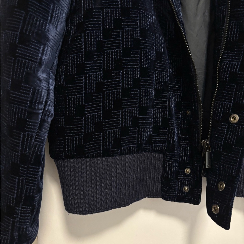 Emporio Armani Dark Velvet Bomber Jacket - Picture 3 of 6